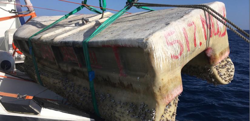 most recent fish aggregating devices was located 180 nautical miles off Western Australian coast and disposed of in accordance with quarantine requirements