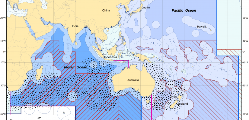 Areas of competence for international fisheries management organisations. Source: ABARES Fishery status reports 2017.